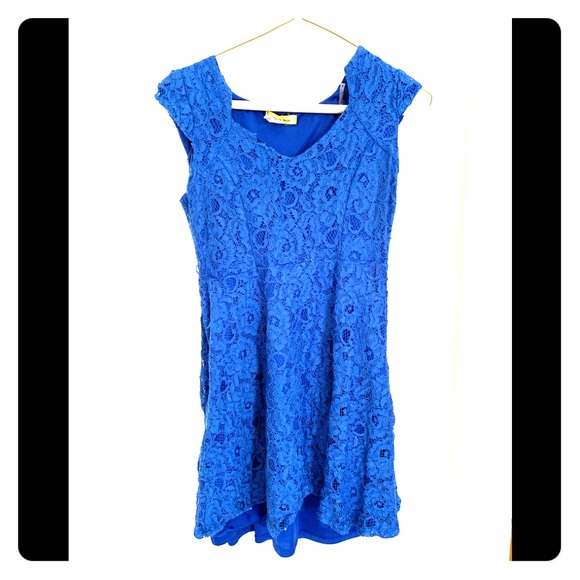 Yellow Star Dresses & Skirts - Sparkly Floral Blue Dress